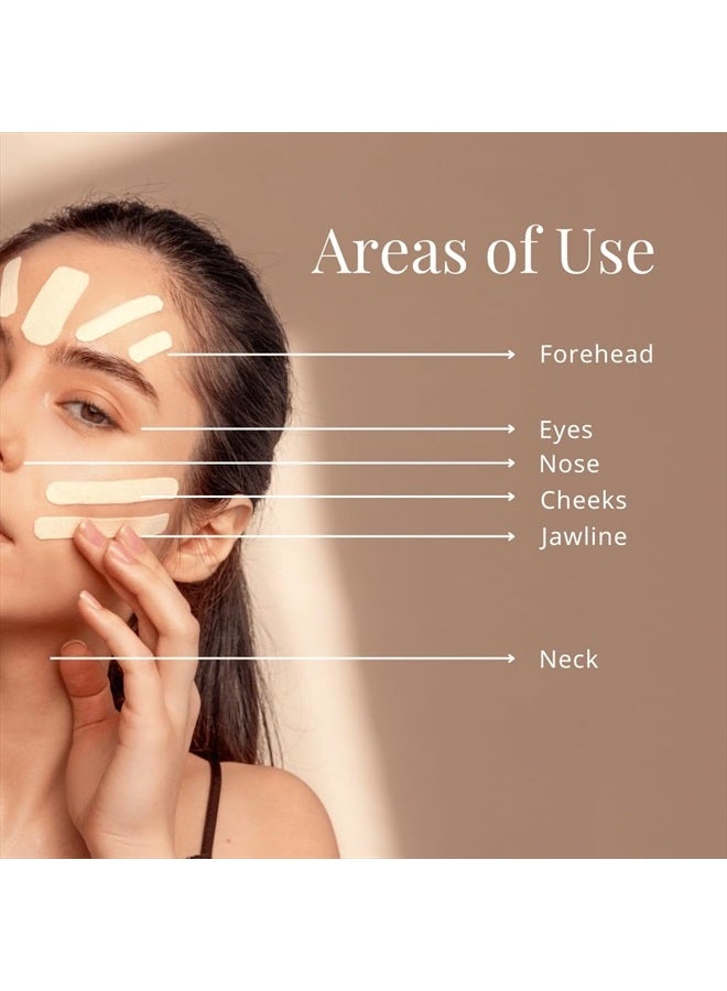 CureTape شريط كينسيولوجي للجمال | شريط وجه مضاد للتجاعيد | شريط رفع الوجه لتشكيل وشد البشرة | شريط كينسيولوجي للوجه والبشرة الحساسة | لطيف على البشرة - Image 3