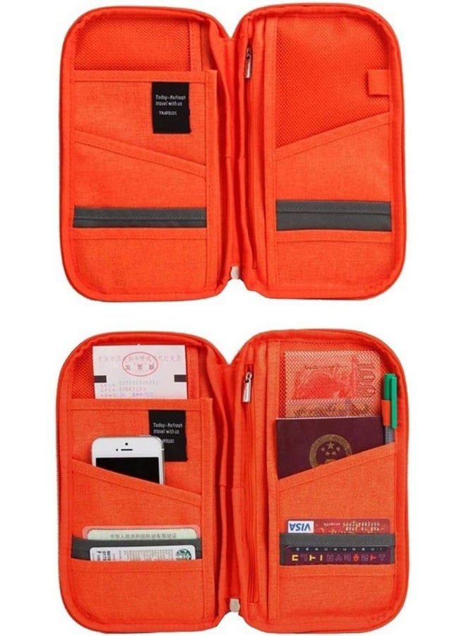 Travelus Organiser Passport Ticket Holder, Orange - Image 2