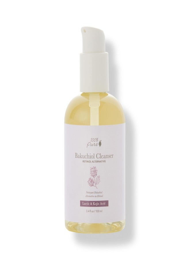 100 % Pure منظف وجه باكوشيول النقي 100% بديل الريتينول النباتي مضاد للشيخوخة غسول وجه لطيف مع حمض كوجيك وعشبة العرقسوس لتعزيز العناية بالبشرة اليومية - رغوة تنظيف وجه منعشة للنساء والرجال - 3.4 أونصة سائلة - Image 1