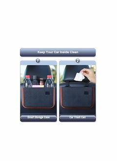 Excefore Waterproof Car Back Seat Garbage Bag with Clip,Hanging Trash Can, Collapsible Portable Small Organizer Holder Storage Pockets Container, Mini Bin for Front Accessories  - Image 3