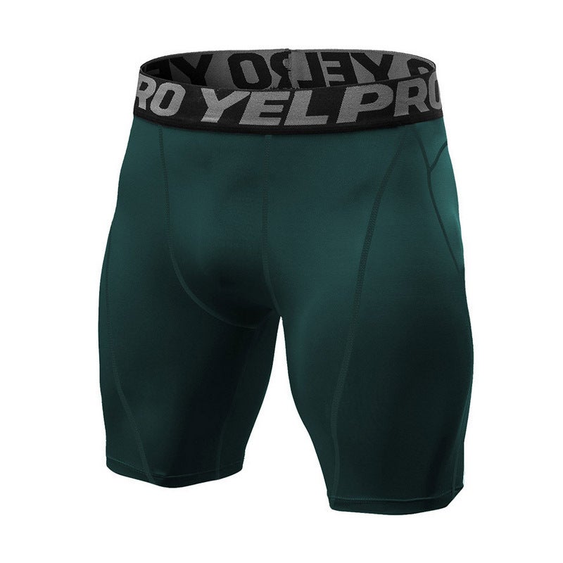 Generic New Mens Tight PRO Fitness Running Training Basketball Sports Shorts AliExpress Breathable Quick-drying Stretch Pants dark green - Image 1