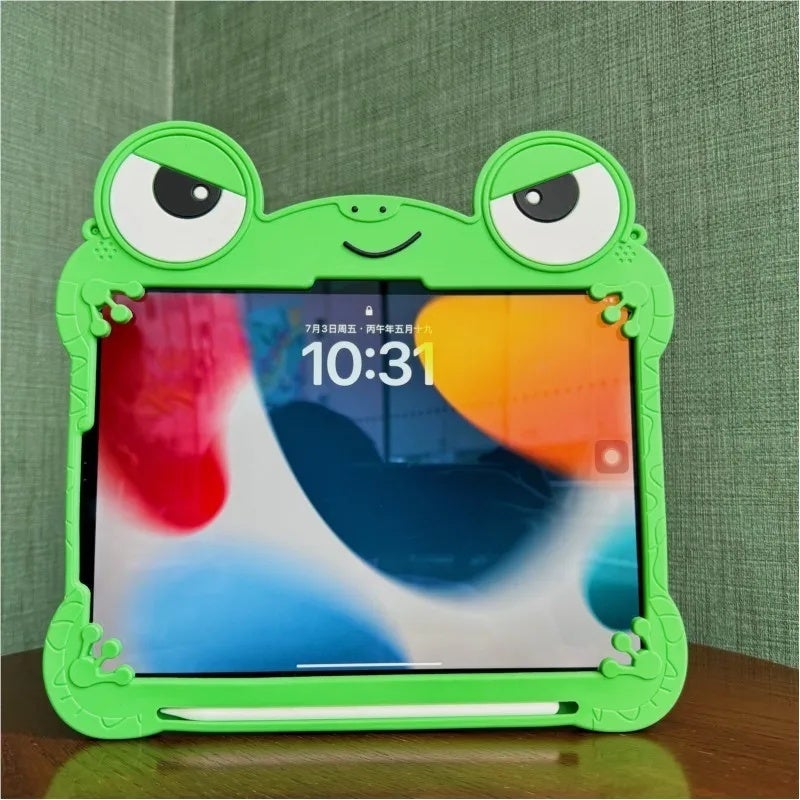 غطاء سيليكون ثلاثي الأبعاد على شكل ضفدع كرتوني لجهاز Lenovo Idea Tab 11 TB336FU و Xiaoxin Pad 11 - Image 3