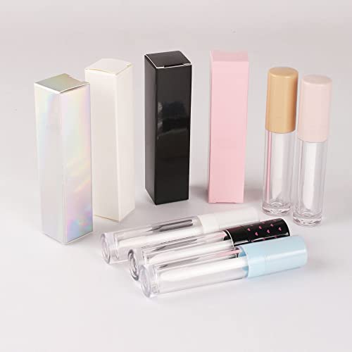 COSIDEA 50 PCS Empty Holographic siver Lip Gloss Boxes W25 xW25 xH117mm Cosmetic Perfume Mascara Box Packaging small Kraft Paper Box Luxury Holder Wrapping - Image 5