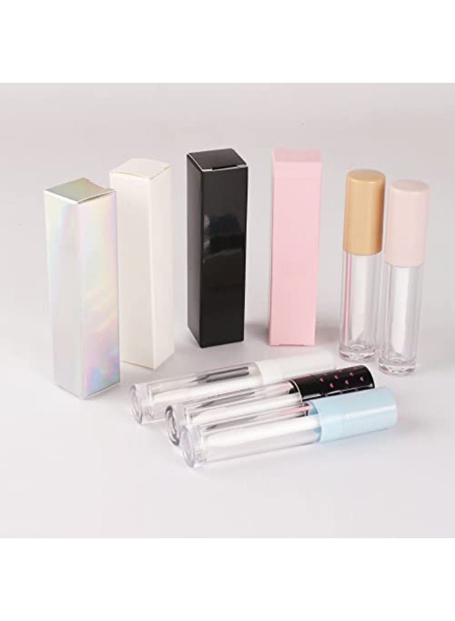 COSIDEA 50 PCS Empty Holographic siver Lip Gloss Boxes W25 xW25 xH117mm Cosmetic Perfume Mascara Box Packaging small Kraft Paper Box Luxury Holder Wrapping - Image 4