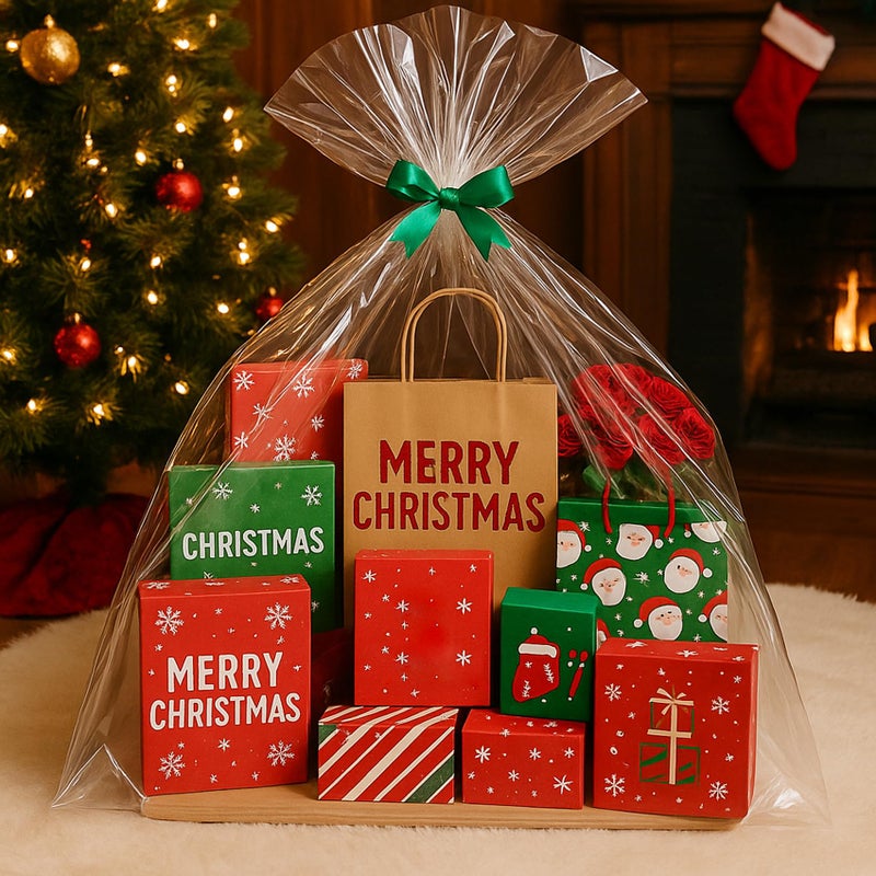 Morepack Extra Large Cellophane Bags for Gift Baskets 50x60 Inches,Jumbo Big Clear Cellophane Bags 10 Pieces - Image 5