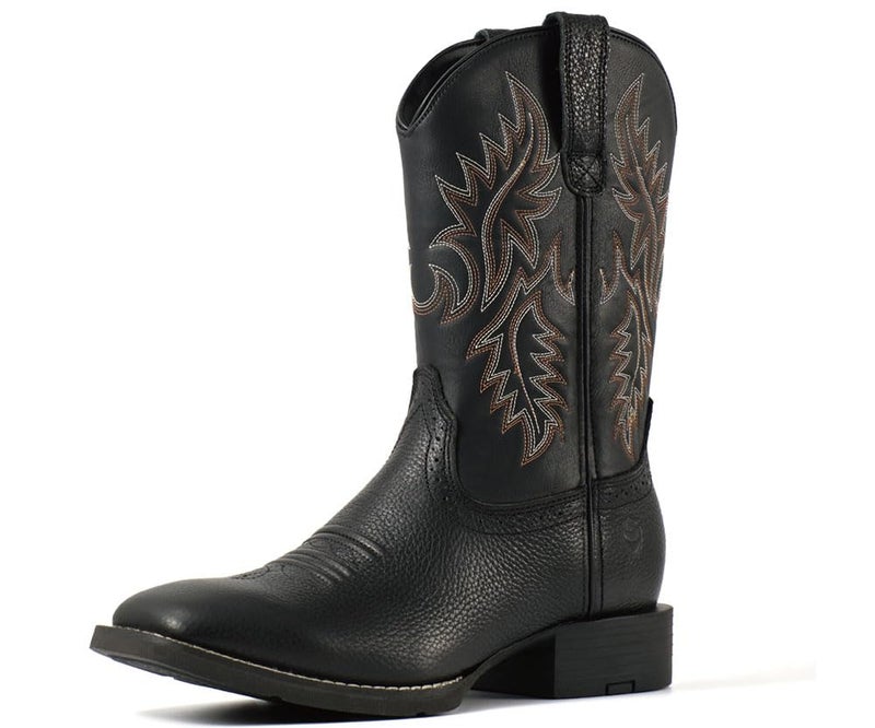SUREWAY Cowboy Boots For Men - Mens Square Toe Western Boot,Oil/Slip Resistant,Durable Fashionable Classic Pull on 10 Inch Wellington Boots - Soft Toe Work Boots - Image 1