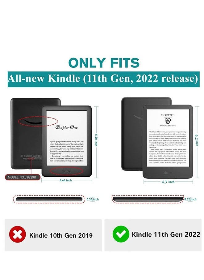 Generic - حافظة لجهاز Kindle الإصدار 11th 2022 مع وظيفة التنبيه/السكون التلقائية باللون البني - Image 1