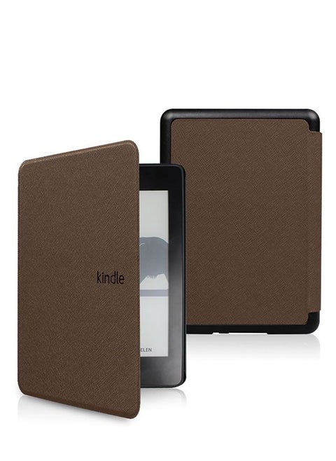 حافظة لجهاز Kindle الإصدار 11th 2022 مع وظيفة التنبيه/السكون التلقائية باللون البني