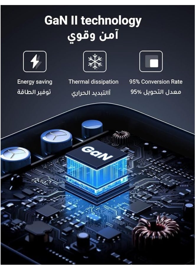 ريبنيو شاحن Nexode 100 واط للكمبيوتر المحمول USB C شاحن حائط سطح المكتب بأربعة منافذ من النوع C محول طاقة بمقبس المملكة المتحدة محطة شحن USB لسطح المكتب لأجهزة الكمبيوتر المحمول وأجهزة Steam وأجهزة الكمبيوتر اللوحية والهواتف الذكية - رمادي. - Image 5