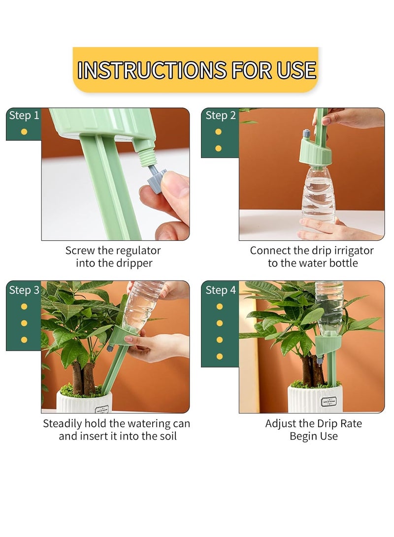 Excefore 12 عبوة من المسامير الذاتية الري للنباتات، أجهزة الري الأوتوماتيكية للإدخال، نظام ري للنباتات مع تصميم مفتاح تحكم قابل للتعديل للنباتات المنزلية، النباتات في الحدائق، النباتات في المكاتب - Image 5