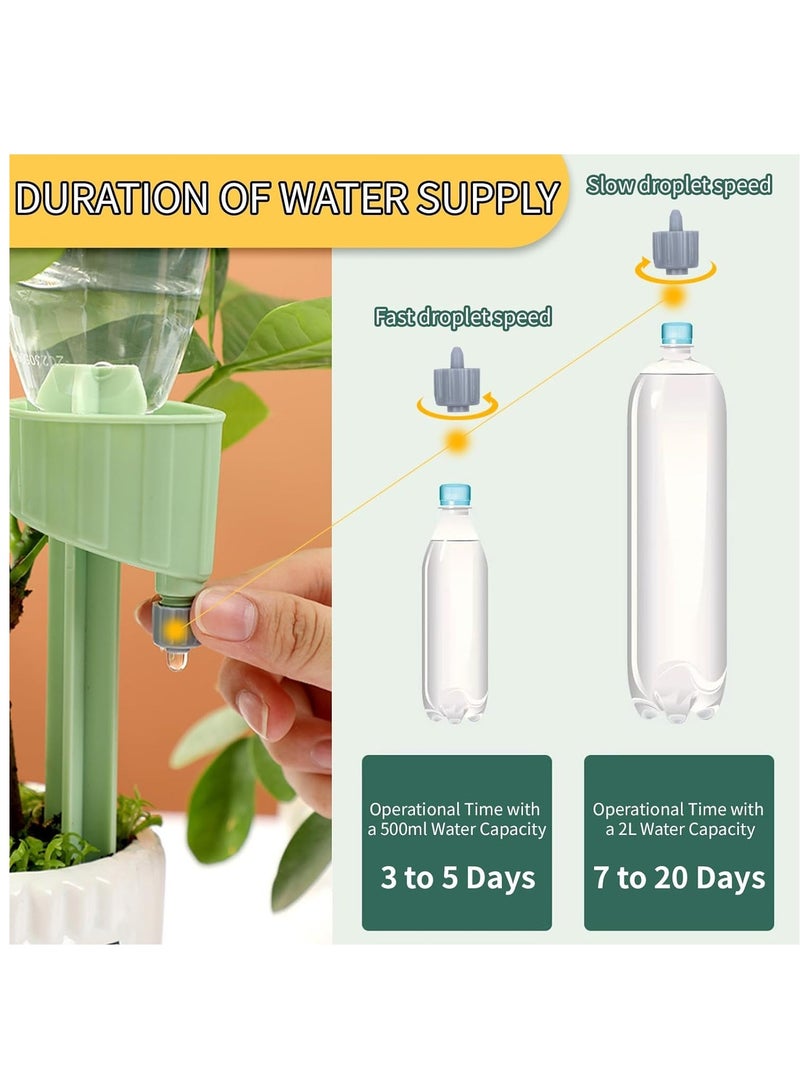 Excefore 12 عبوة من المسامير الذاتية الري للنباتات، أجهزة الري الأوتوماتيكية للإدخال، نظام ري للنباتات مع تصميم مفتاح تحكم قابل للتعديل للنباتات المنزلية، النباتات في الحدائق، النباتات في المكاتب - Image 3