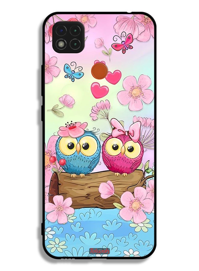 Tolwak Xiaomi Redmi 10A Protective Case Cover Cute Owls Art - Image 2