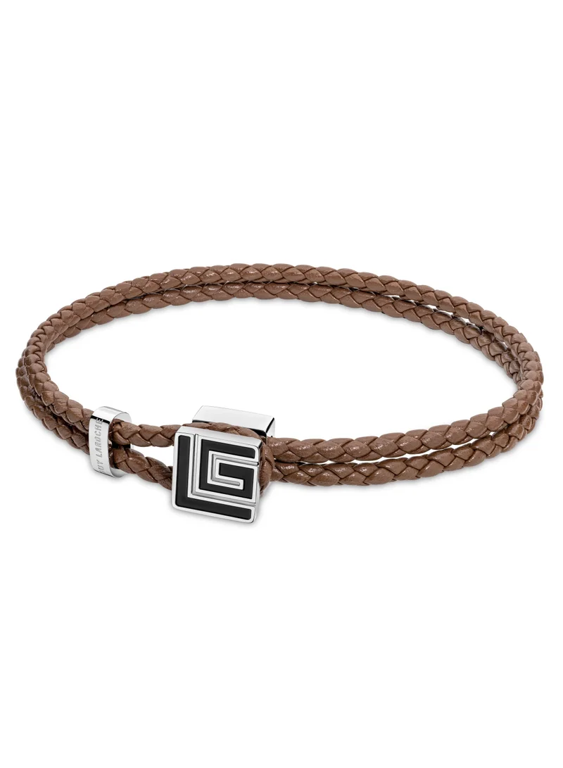 غاي لاروش سوار جلد بني أدريان للرجال مع مينا سوداء