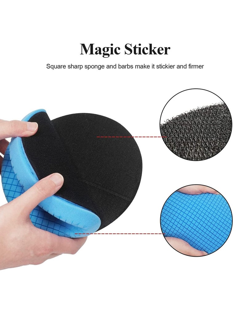 Barakah وسادات تلميع، 6 قطع 6 بوصات 165 مم للوجه لقرص دعم 6 بوصات، مجموعة وسادات تلميع وقص لآلة تلميع السيارات، التلميع والشمع - Image 3