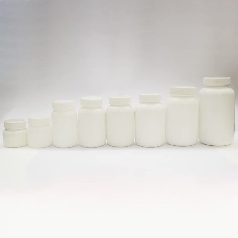 Patco زجاجة فارغة من HDPE بيضاء سعة 150 مل من PATCO لتخزين الكبسولات والأقراص ومسحوق الأيورفيدا - عبوة محكمة الإغلاق من 50 - Image 5