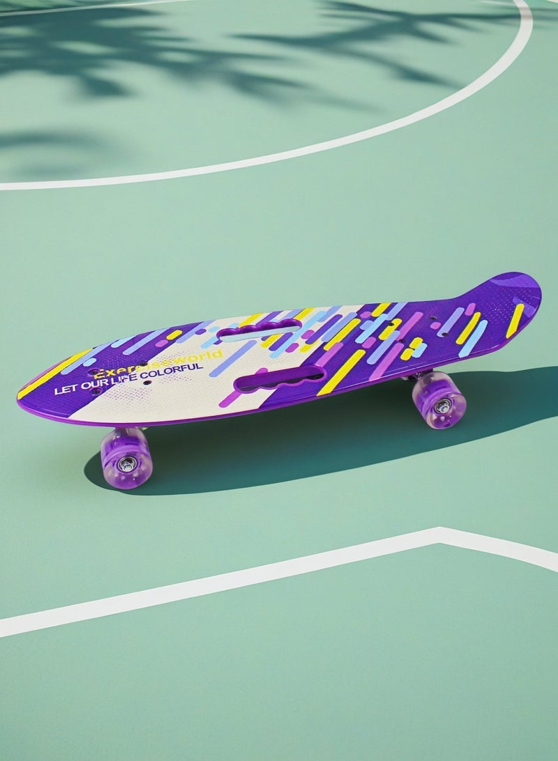 إيزي فيتشور لوح تزلج كامل للأطفال من EASY FUTURE - لوح Penny Board Cruiser قصير للأطفال من سن 6 إلى 12 عامًا، والمراهقين والمبتدئين الذين يتعلمون التزلج - Image 5