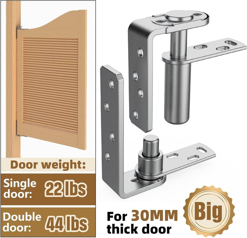Luckam 304 Stainless Steel Heavy Duty Saloon Door Hinges, Self-Closing Hinges for Swinging and Louvre Doors, Ideal for Cafe and Bar, Big Single Door - Image 4
