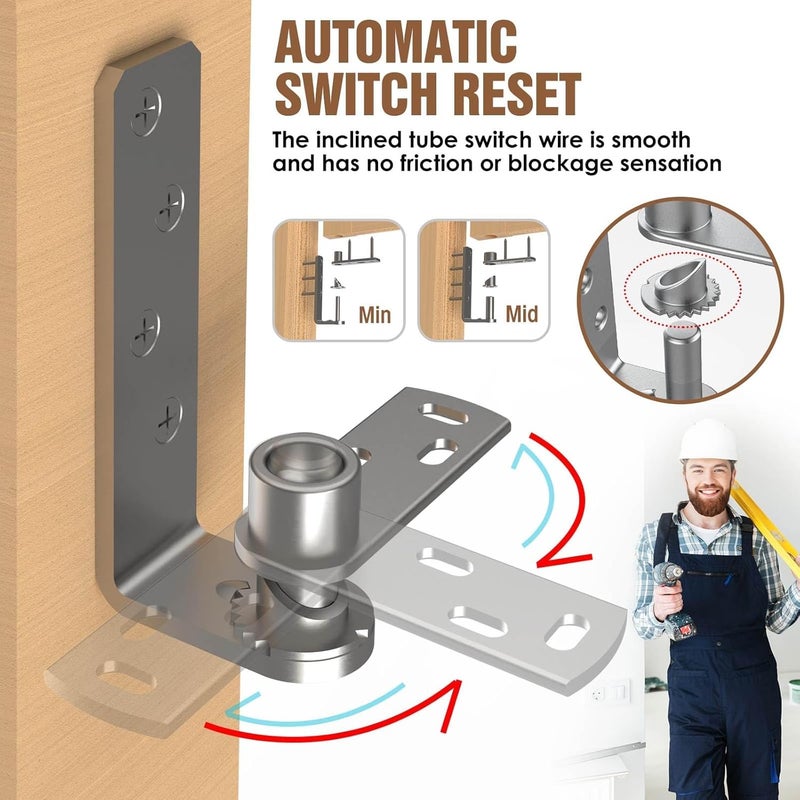 Luckam 304 Stainless Steel Heavy Duty Saloon Door Hinges, Self-Closing Hinges for Swinging and Louvre Doors, Ideal for Cafe and Bar, Big Single Door - Image 3