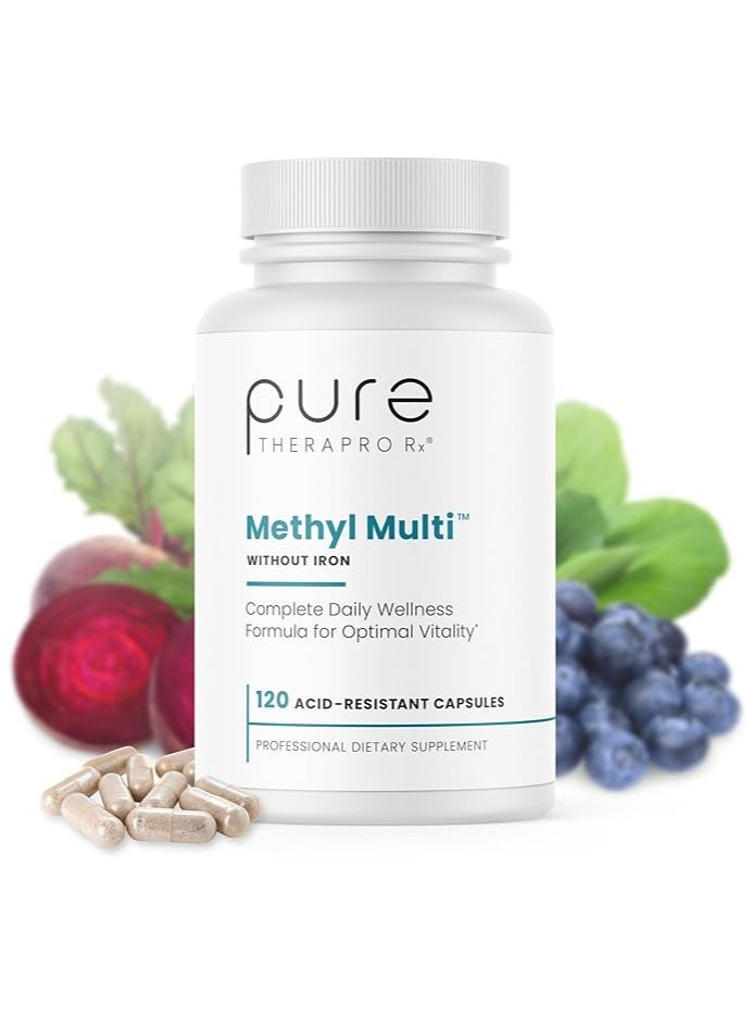 Pure Therapro Rx - Methyl Multi Without Iron Methylated Multivitamin for Men And Women 120 Caps - Image 1