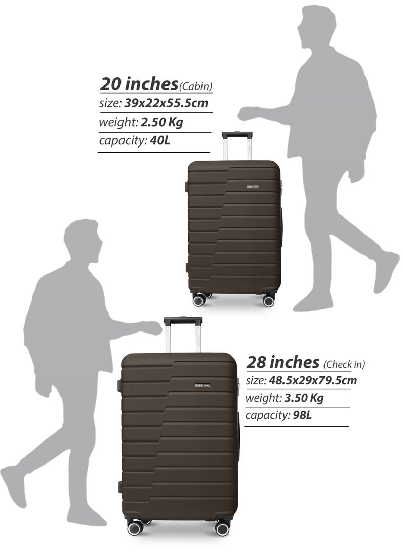 PARAJOHN Beta Cabin Size Lightweigh ABS Hardside Spinner Luggage Trolley -20 Inch | Carrying 10KG 4-Wheel Hardshell Suitcase-Brown - Image 4