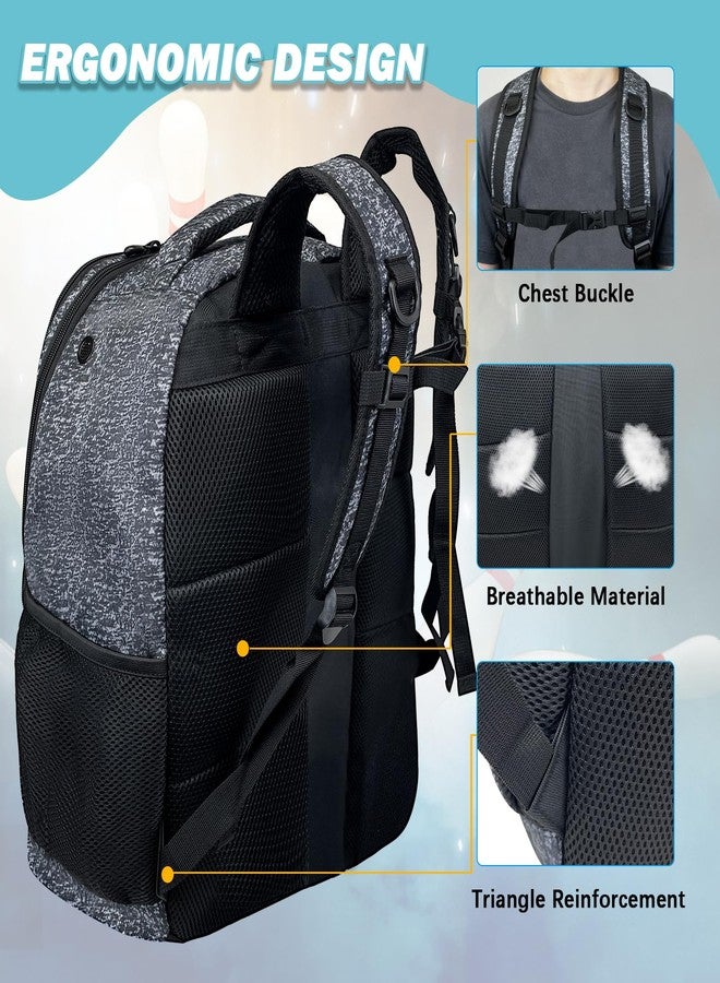 WOLT Bowling Ball Bag,2 Ball Bowling Backpack with Protective Foam Padded & Shoe Compartment Fits Up to Mens Size 16 - Image 5