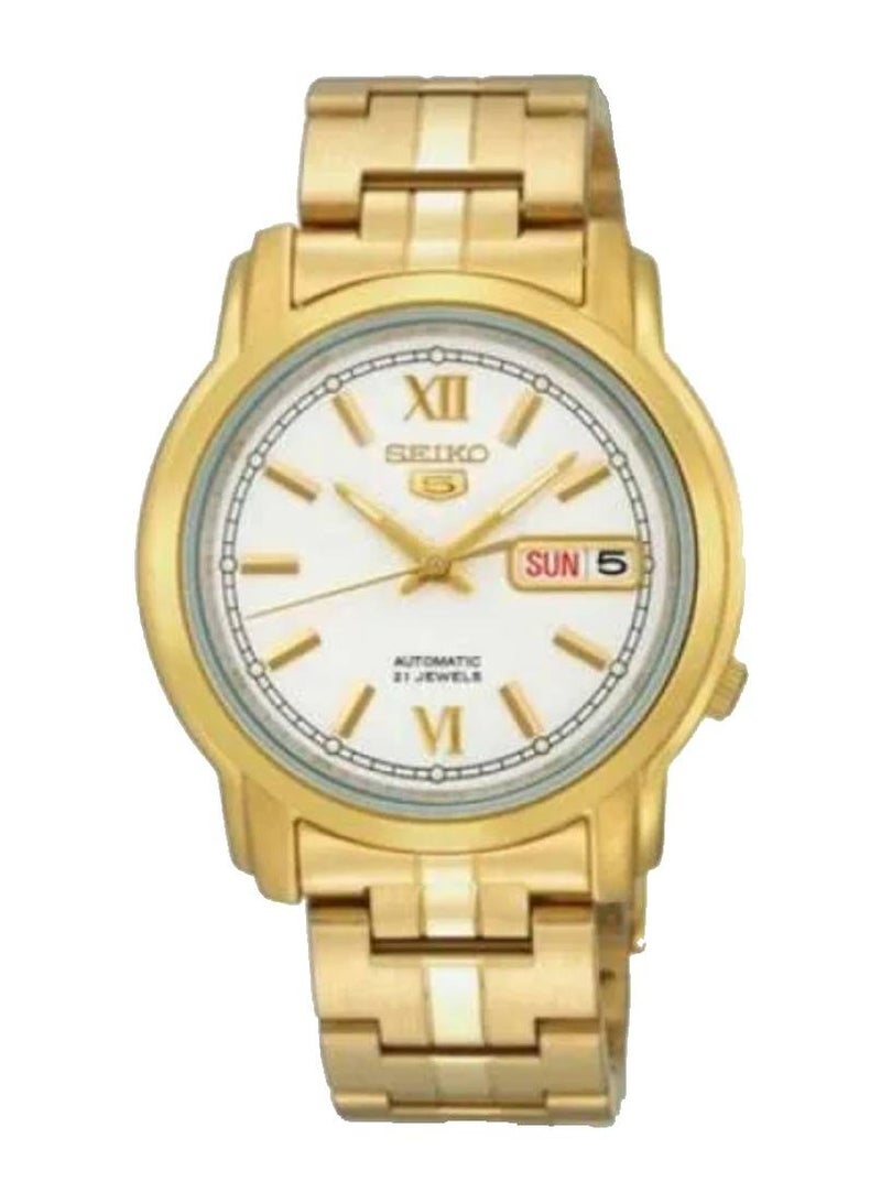 Seiko ساعة رجالية أوتوماتيكية من الفولاذ المقاوم للصدأ باللون الذهبي SNKK84K1 - Image 1