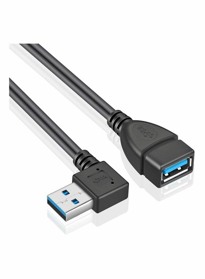 2 Pack Data Cable Extension, Super Speed USB 3.0 Angle Male to Female Extension Convertor Adapter Extender Cord Left and Right One Each 7 Inch - Image 4