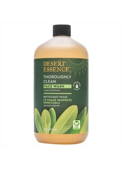 Thoroughly Clean Face Wash - Original - 32 Fl Ounce - Tea Tree Oil - For Soft Radiant Skin - Gentle Cleanser - Extracts Of Goldenseal, Awapuhi, & Chamomile Essential Oils