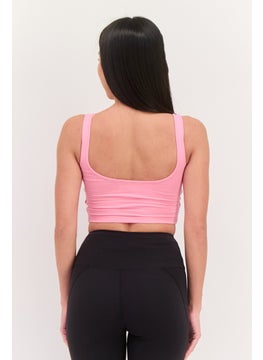 adidas Originals Women Sportswear Fit Sleeveless Training Crop Top, Pink  - Image 3