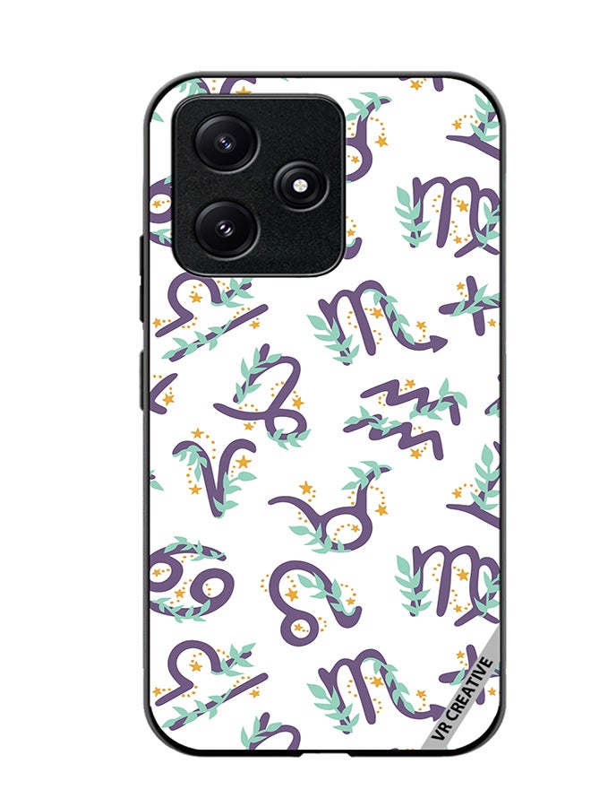 VR CREATIVE Protective Case Cover For Xiaomi Poco M6 Pro 5G Cute Vector Pattern With Zodiac Sign Design Multicolour - Image 1