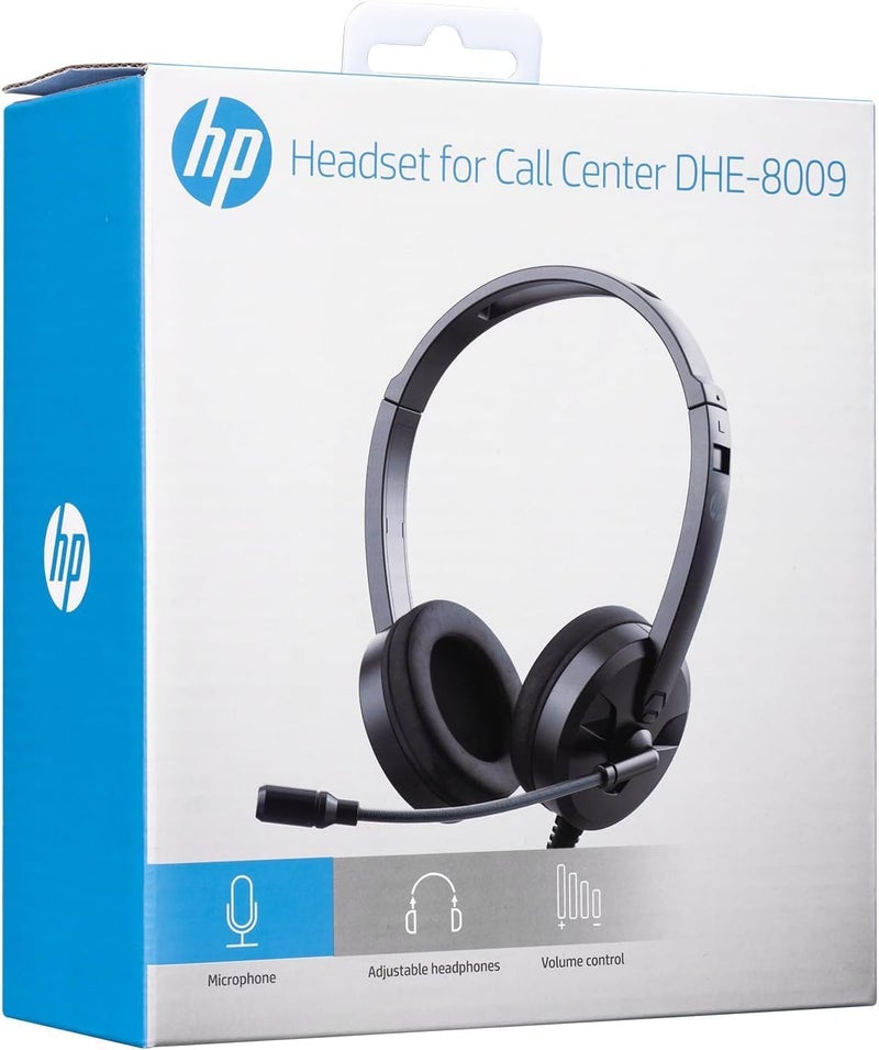 HP DHE-8009 Gaming Stereo Headphone with Mic, Black, Wired - Image 3