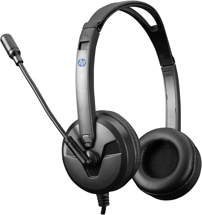 HP DHE-8009 Gaming Stereo Headphone with Mic, Black, Wired - Image 2