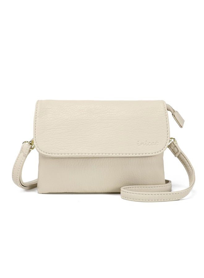 MINICAT Women RFID Blocking Small Crossbody Bags Credit Card Slots Cell Phone Purse Wallet(Beige-Small) - Image 1
