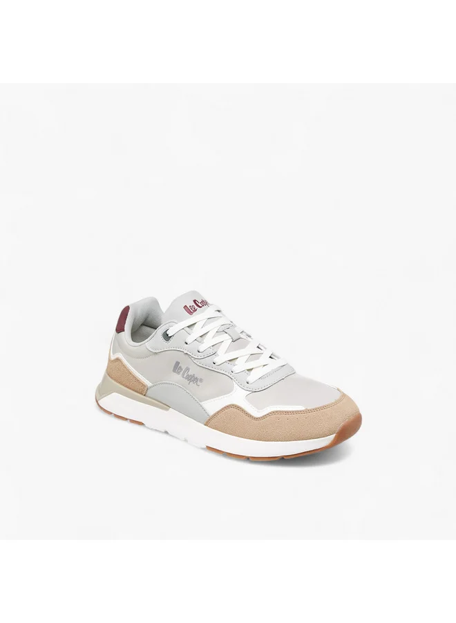 Lee Cooper Men's Panelled Sneakers with Lace-Up Closure