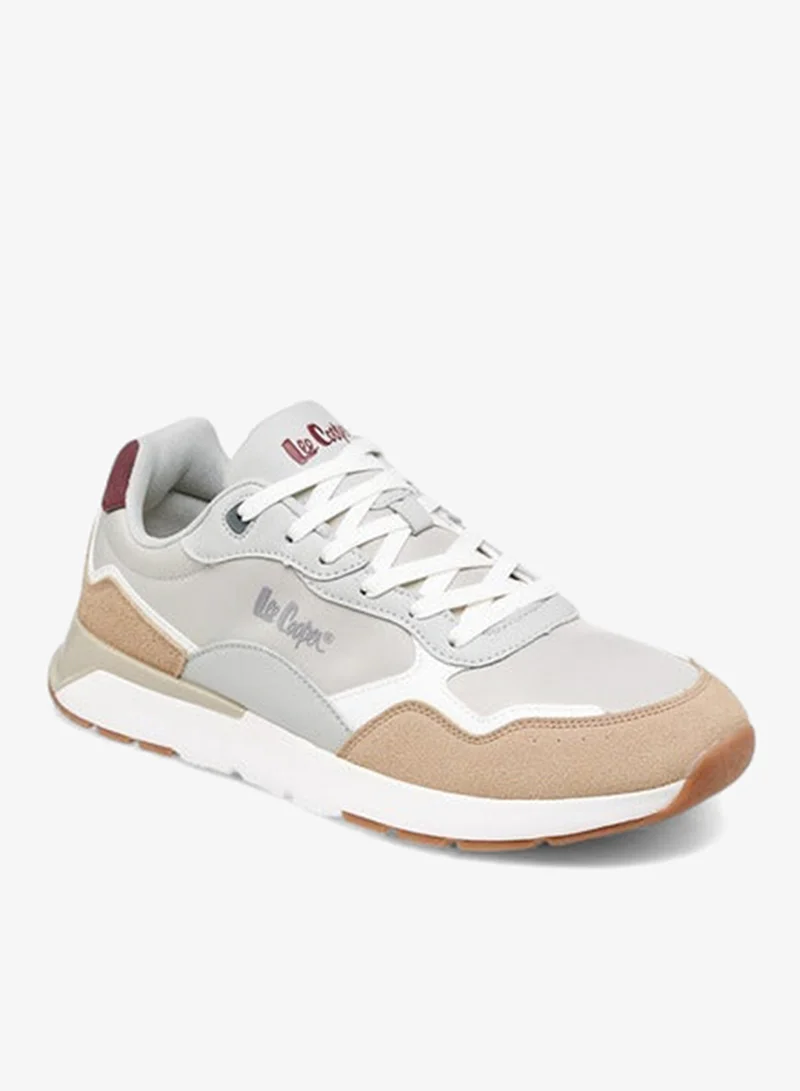 Lee Cooper Men's Panelled Sneakers with Lace-Up Closure