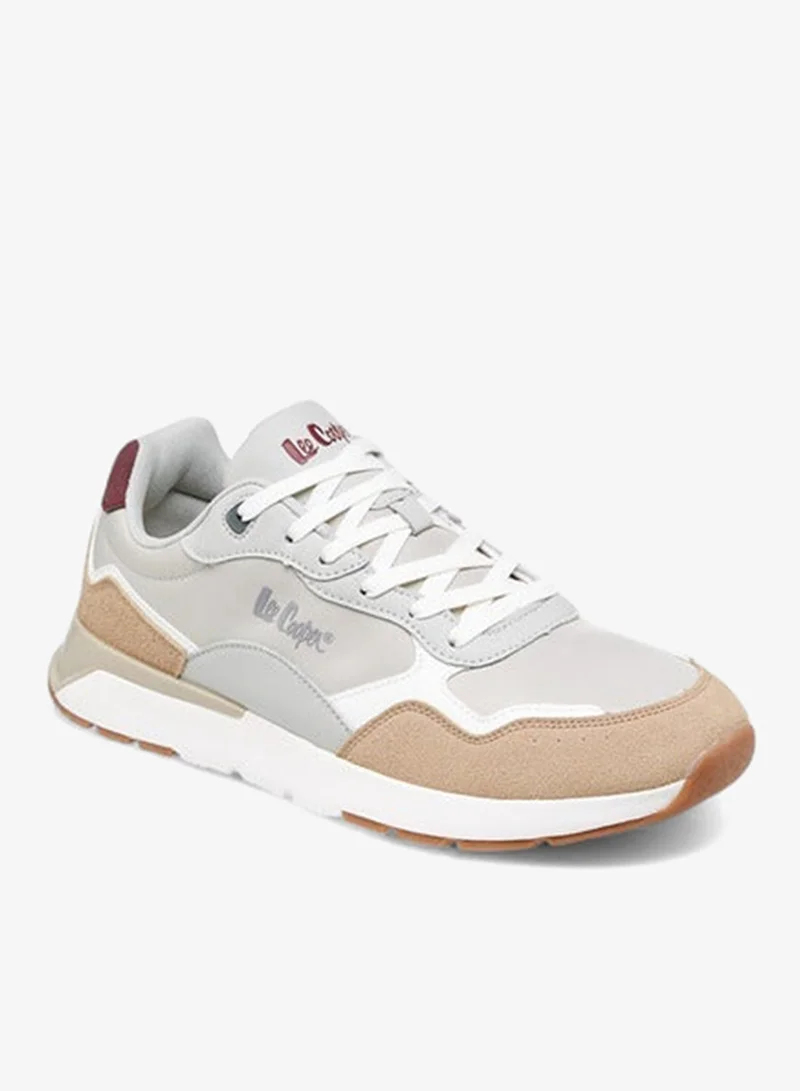 Lee Cooper Men's Panelled Sneakers with Lace-Up Closure
