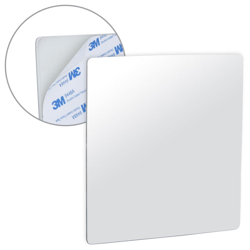 Mirrorvana Sticky 3M Adhesive AntiFog Shaving Mirror  Peel and Stick Fogless Shower Mirror for Men  Frameless  Shatterproof Plastic Mirror  63 x 63 Square