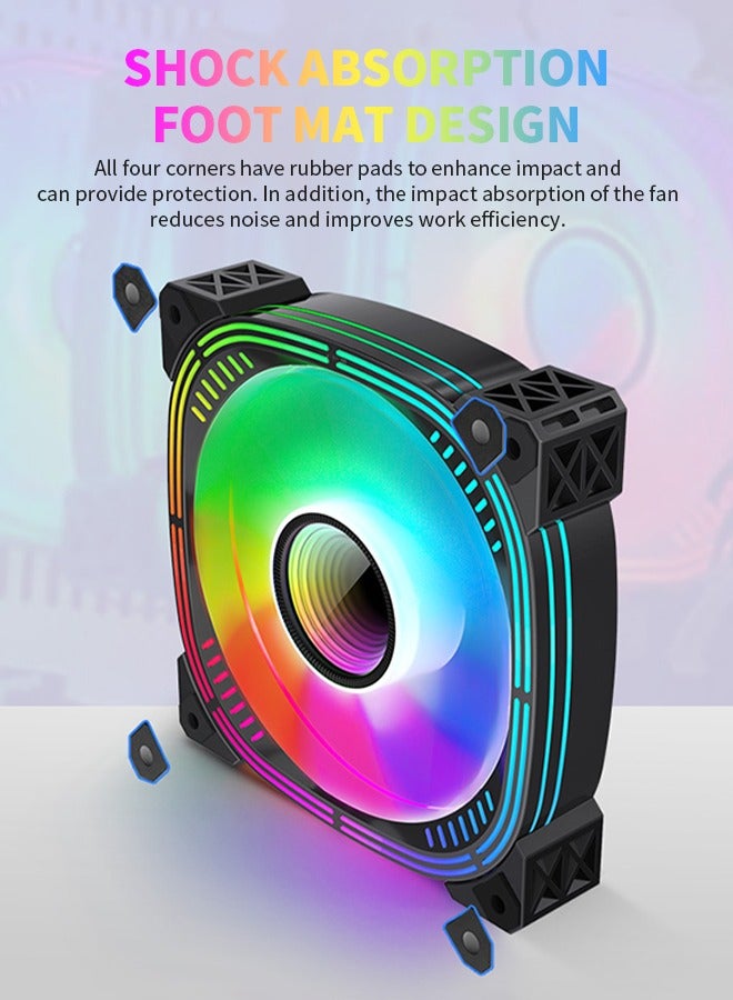 4.72in PC Gaming Cooler,Universal Fit CPU Cooler,High Performance Computer Cooler,Smart Pc Cooling Fan,For Gaming Work - Image 2