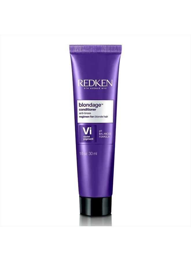 Redken Color Extend Blondage Color Depositing Purple Conditioner | Hair Toner For Blonde Hair | Neutralizes Brass & Moisturizes Hair | With Pure Violet Pigments - Image 1
