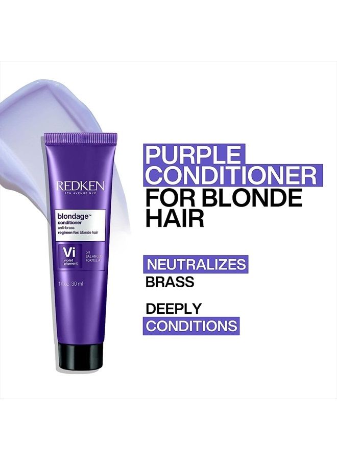 Redken Color Extend Blondage Color Depositing Purple Conditioner | Hair Toner For Blonde Hair | Neutralizes Brass & Moisturizes Hair | With Pure Violet Pigments - Image 3