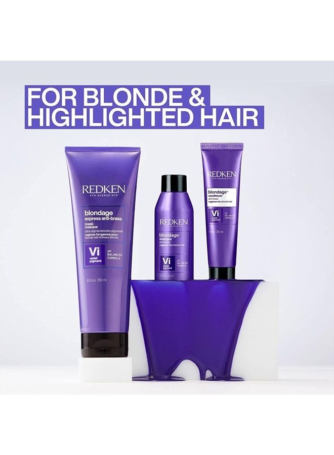 Redken Color Extend Blondage Color Depositing Purple Conditioner | Hair Toner For Blonde Hair | Neutralizes Brass & Moisturizes Hair | With Pure Violet Pigments - Image 4