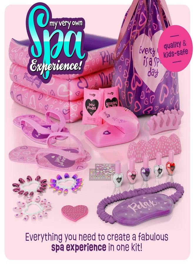 Pretty Me Spa Day Kit for Girls - Kids Manicure Pedicure Gift Set for Ages 5 to 10 - Girl Gifts - Kid Foot and Nail Kits - 6 Years Old Birthday Ideas - Children Toys Age 6-8 5-7 - Image 5