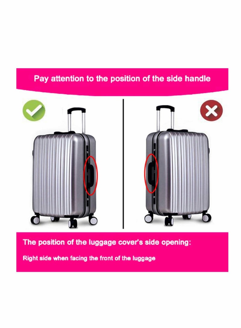 Excefore Luggage Cover, Water Washable Suitcase Cover, Spandex Elastic Luggage Protective Covers Travel Accessories Suitable for 18-32 Inch Trolley Case  - Image 3