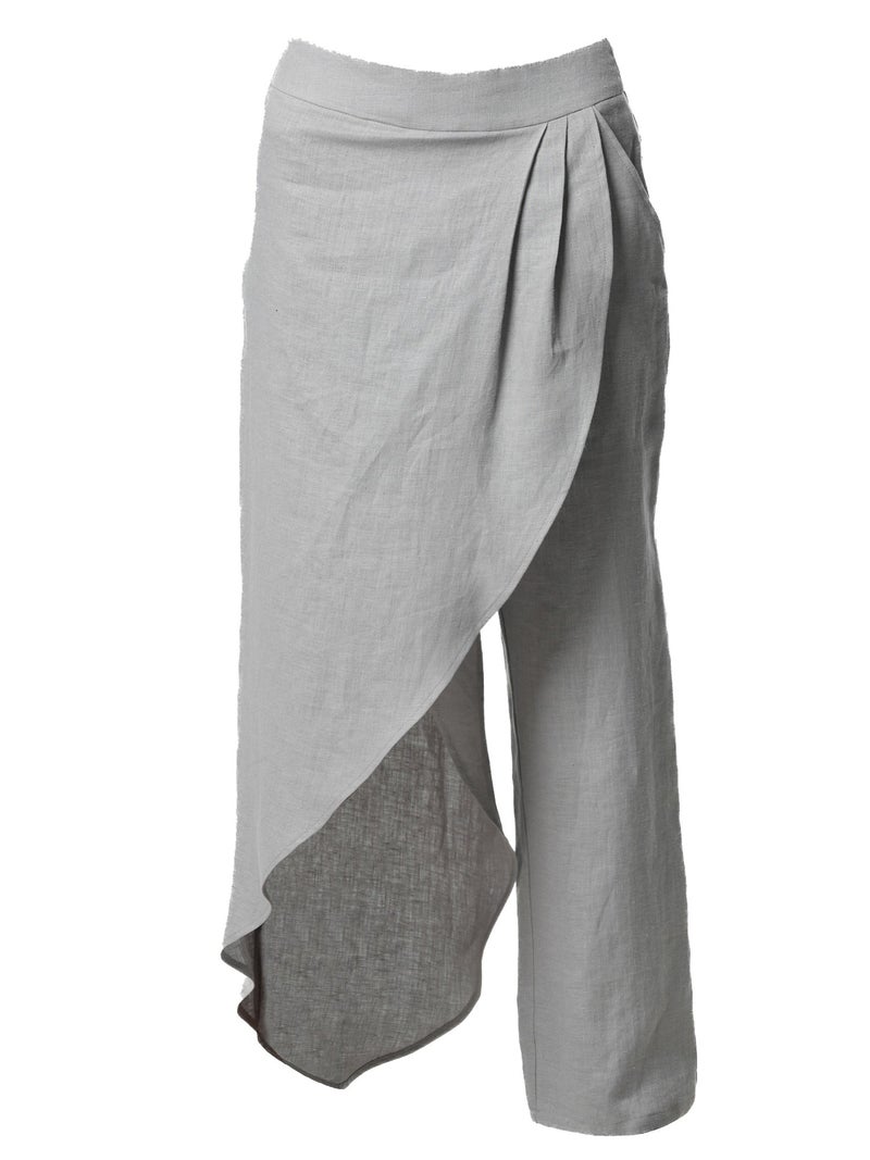 Metamorphoza Asymmetric Linen Pants - Image 2