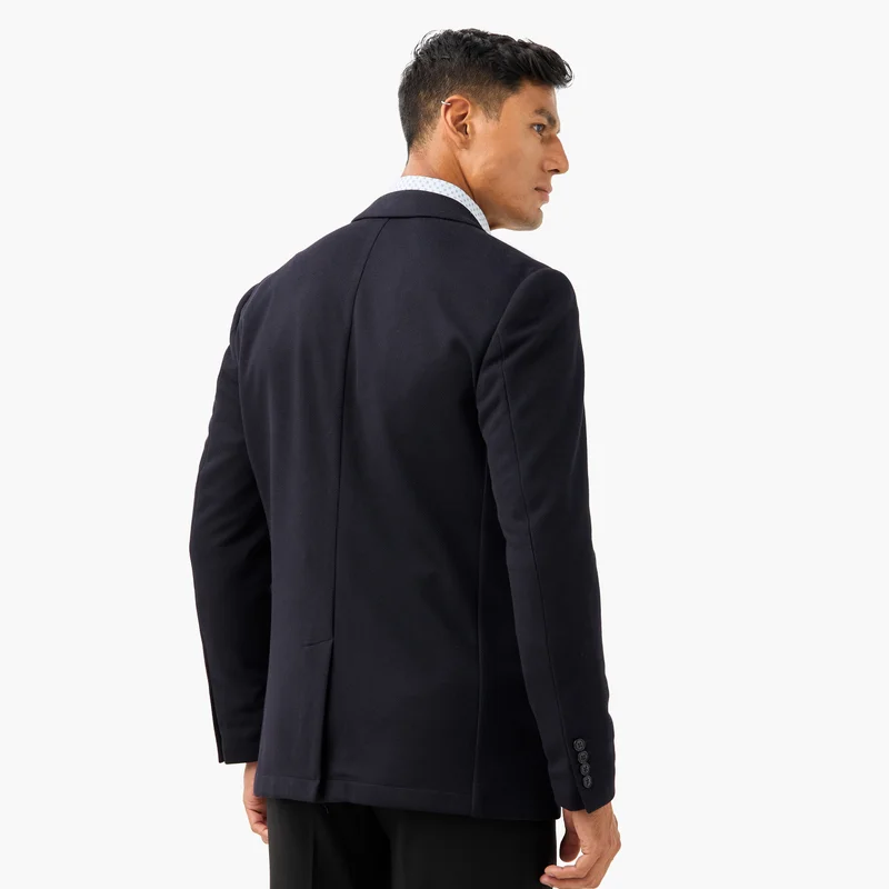 Iconic Iconic Textured Blazer with Button Closure and Front Pocket