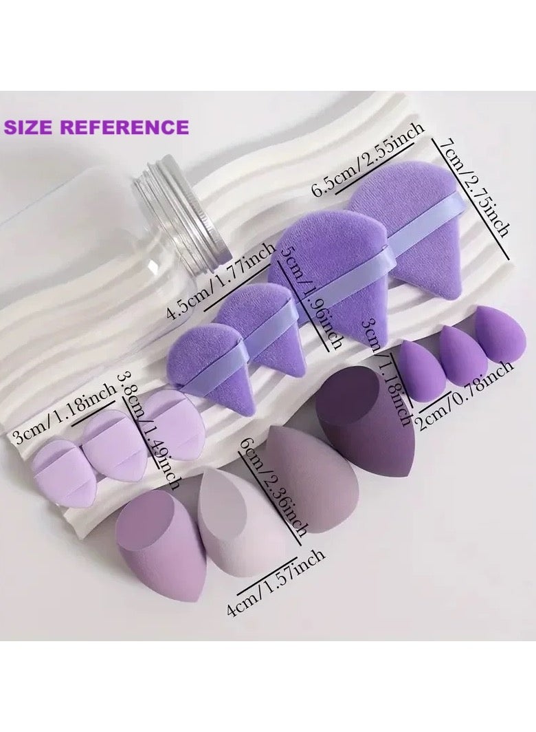 Makeup Sponge & Triangle Puff Set Pink for Mini Detailed Application Foundation Concealer Soft Pearl Cotton Sponge Pack of 14 - Image 3