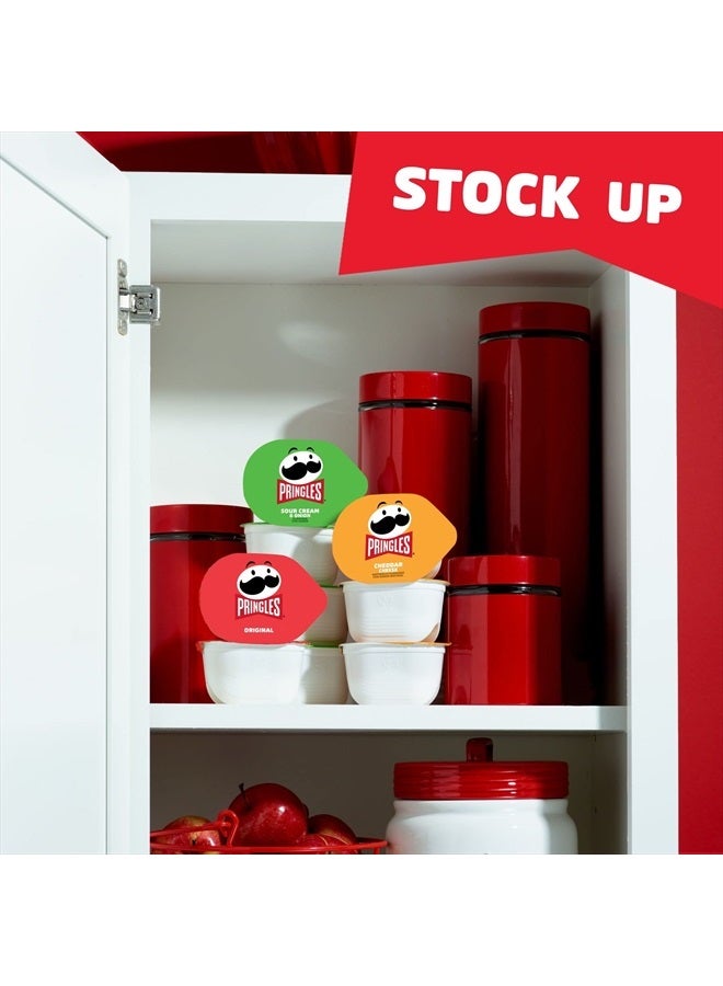 Pringles Potato Crisps Chips, Lunch Snacks, On-the-Go Snacks, Snack Stacks, Variety Pack, 12.9oz Box (18 Cups)  - Image 3
