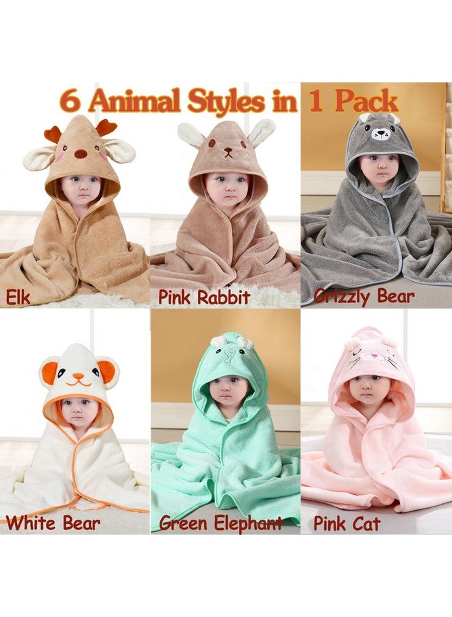 BEFACL 6Pack Hooded Baby Towels, Premium Ultra Soft Absorbent Coral Fleece Baby Bath Towel For Newborns, Toddlers, And Kids, 32X32 In Natural Baby Stuff Towel With Hood For Boy And Girl - Image 2