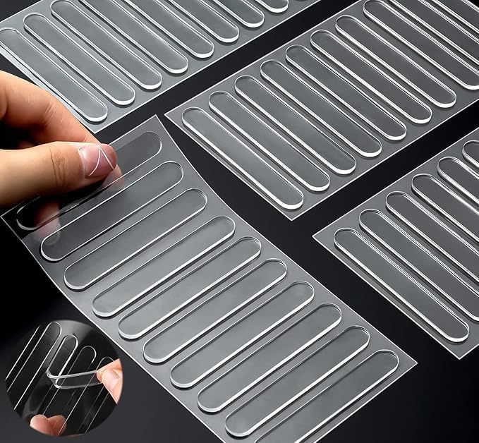 MVM Enterprise Wall Protector Rubber Stopper use for Home Kitchen Bedroom Clear Round Door Self Adhesive Guard from Doors Handle Door Stop Stick On Cabinet Furniture Corner Refrigerator 10 pcs - Image 1