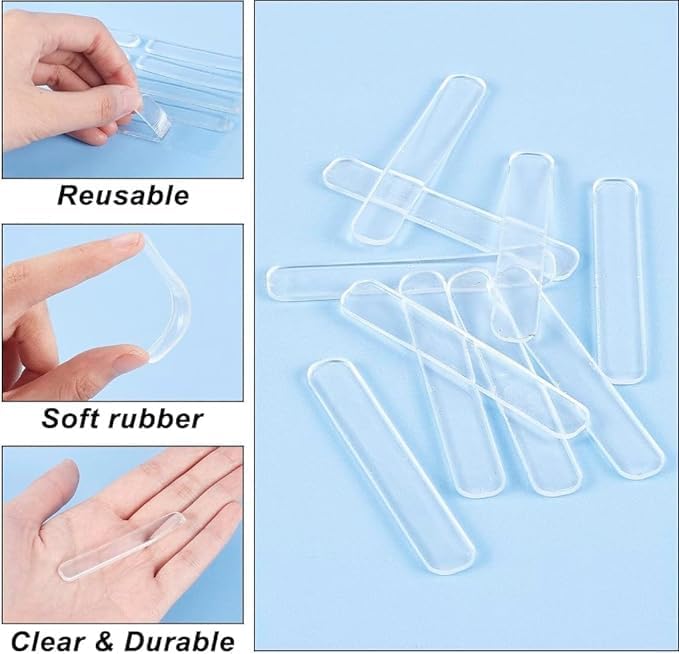 MVM Enterprise Wall Protector Rubber Stopper use for Home Kitchen Bedroom Clear Round Door Self Adhesive Guard from Doors Handle Door Stop Stick On Cabinet Furniture Corner Refrigerator 10 pcs - Image 4